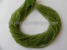 Peridot Faceted Roundelle Shape Beads